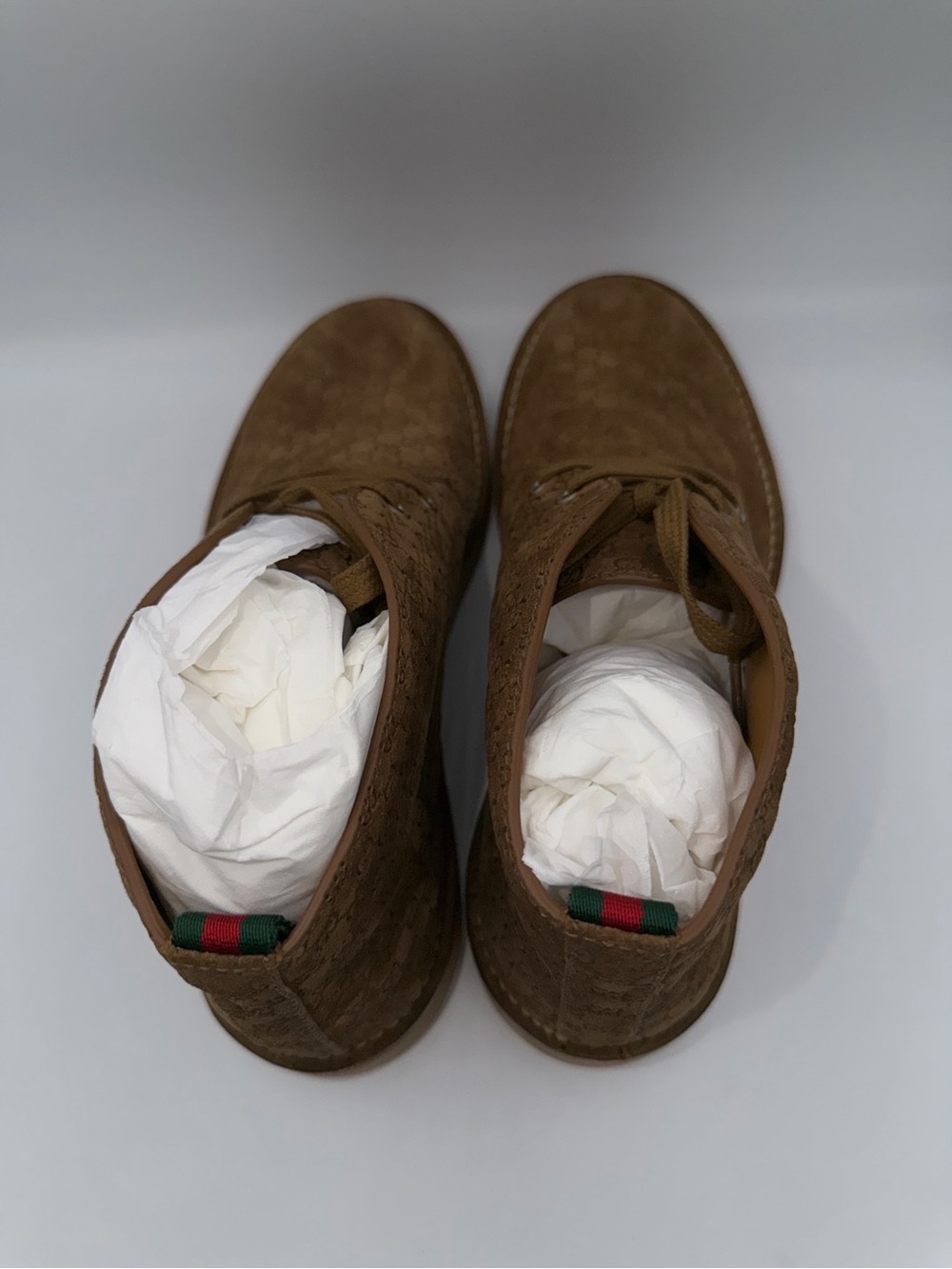 Gucci GG Brown Suede Chukka Desert Boots  Men’s Size 8 | US Men’s 8.5 - Picture 10 of 11